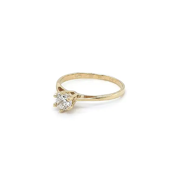 Gold Verlobungsring mit Zirkon