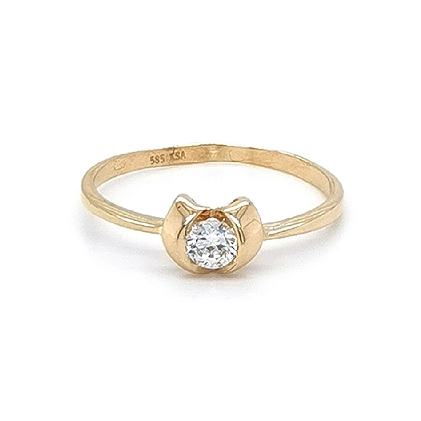 Goldring mit Zirkon