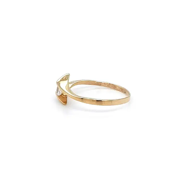 Gold Verlobungsring mit Zirkon