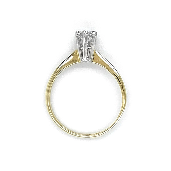 Verlobungsring mit Zirkon aus kombiniertem Gold
