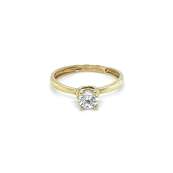 Gold Verlobungsring mit Zirkon