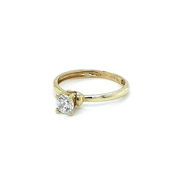 Gold Verlobungsring mit Zirkon