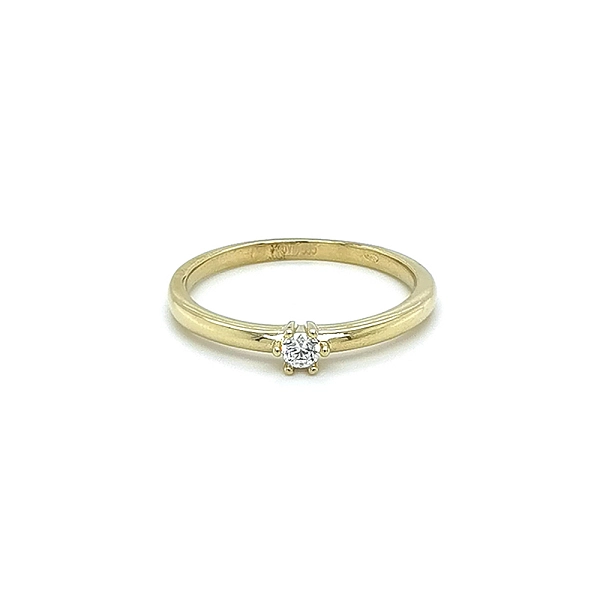 Gold Verlobungsring mit Zirkon