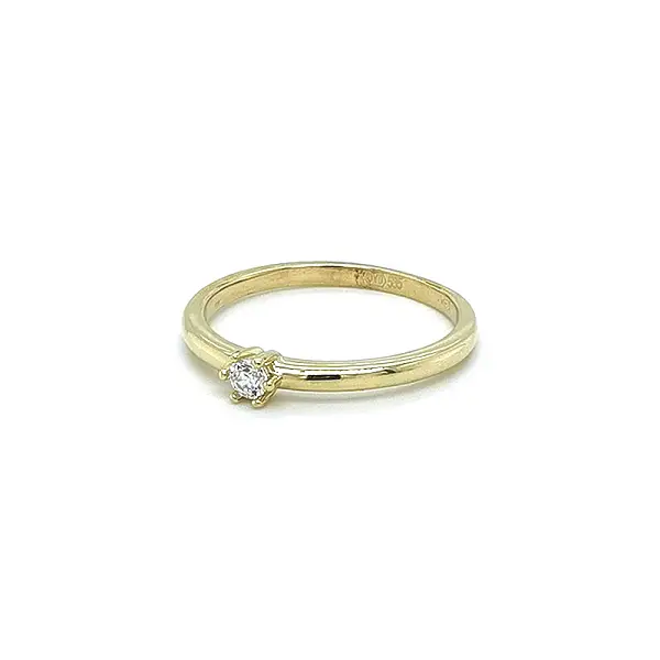 Gold Verlobungsring mit Zirkon