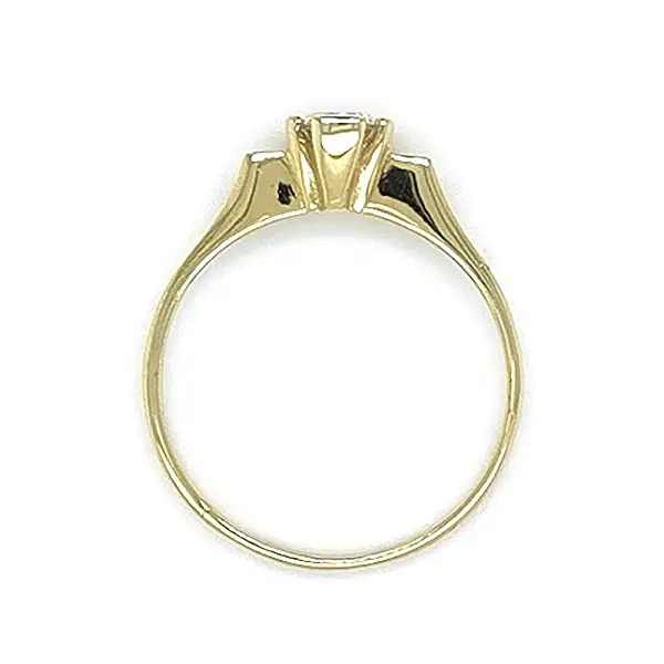 Gold Verlobungsring mit Zirkon