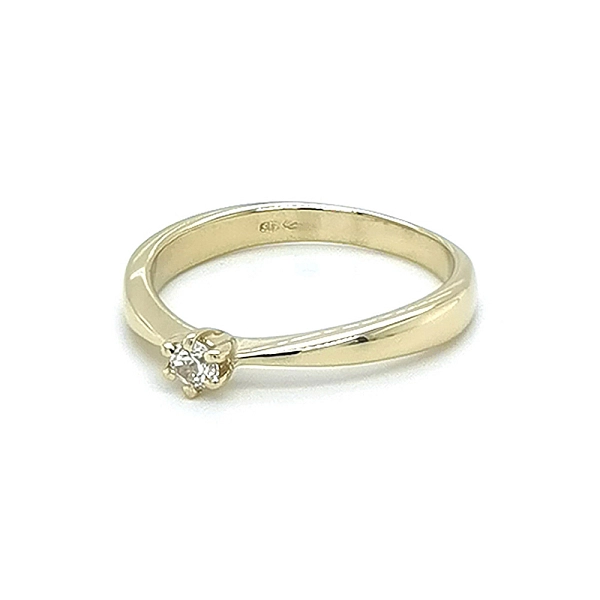 Gold Verlobungsring mit Zirkon