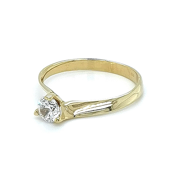 Gold Verlobungsring mit Zirkon