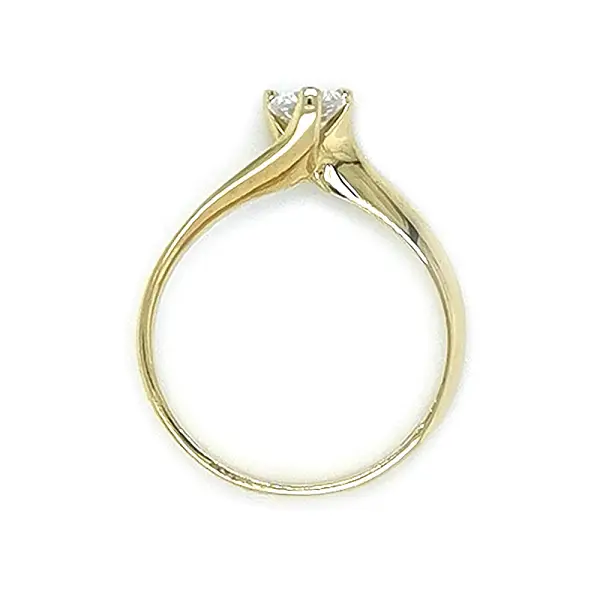 Gold Verlobungsring mit Zirkon