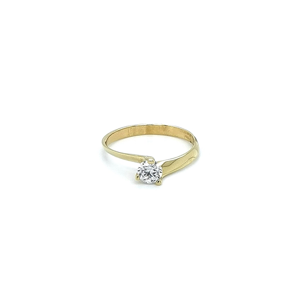 Gold Verlobungsring mit Zirkon