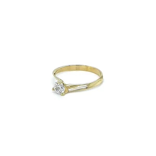 Gold Verlobungsring mit Zirkon