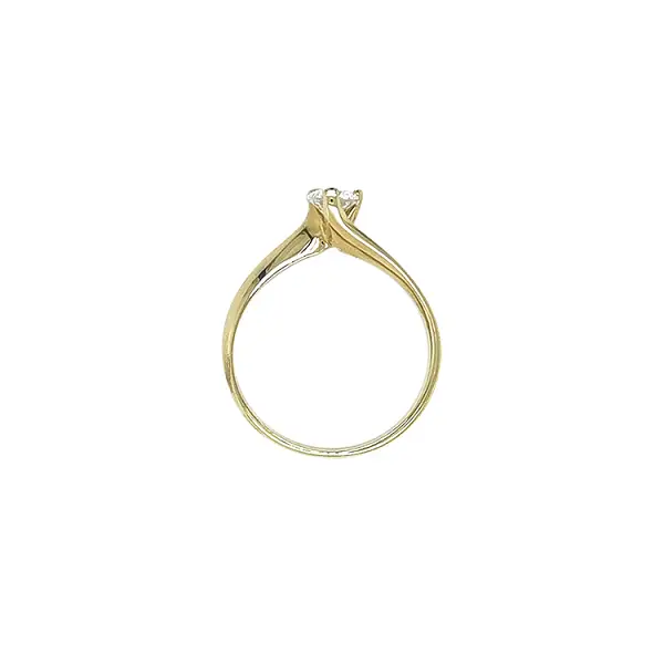 Gold Verlobungsring mit Zirkon