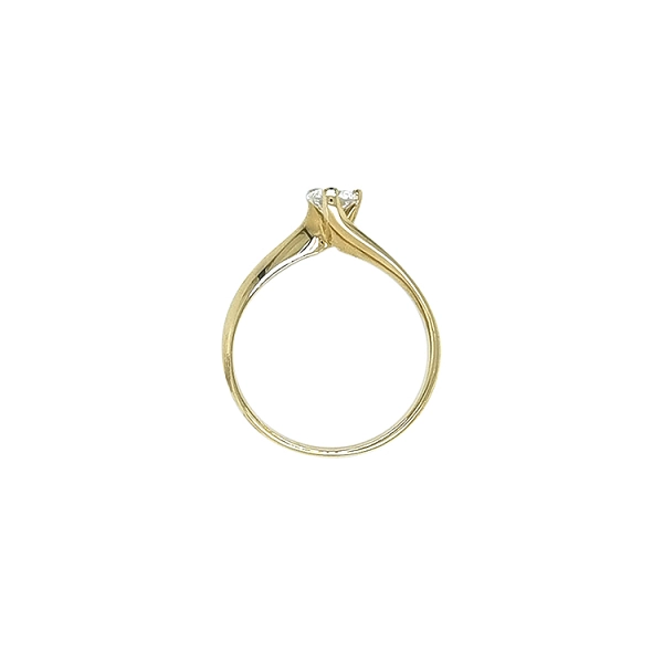 Gold Verlobungsring mit Zirkon
