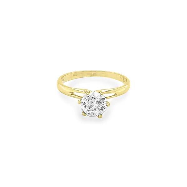 Gold Verlobungsring mit Zirkon