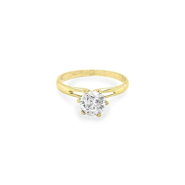 Gold Verlobungsring mit Zirkon