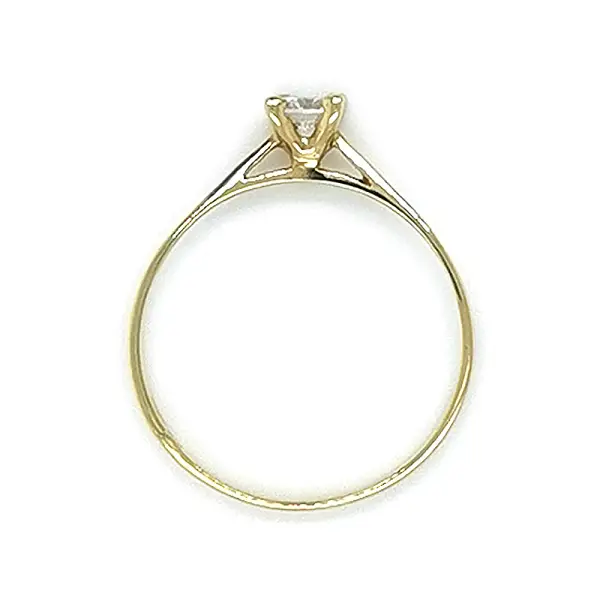 Gold Verlobungsring mit Zirkon