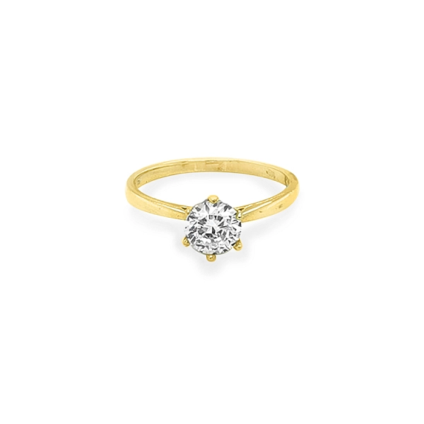 Gold Verlobungsring mit Zirkon