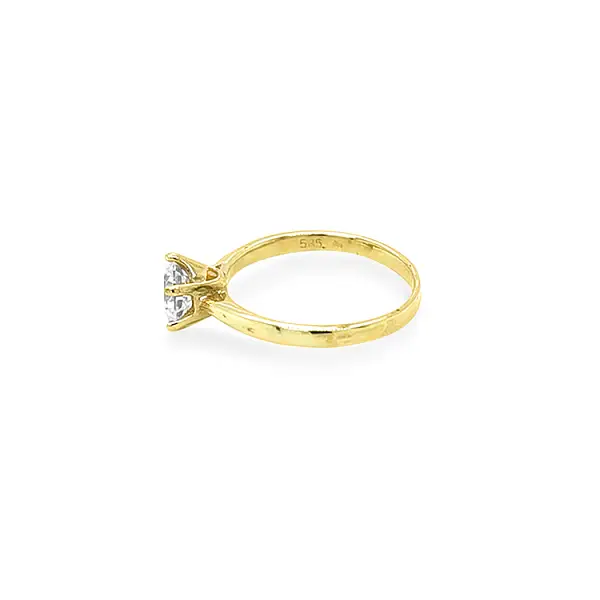Gold Verlobungsring mit Zirkon
