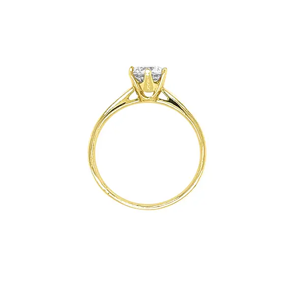 Gold Verlobungsring mit Zirkon