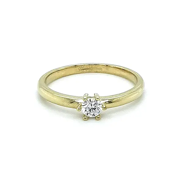 Gold Verlobungsring mit Zirkon