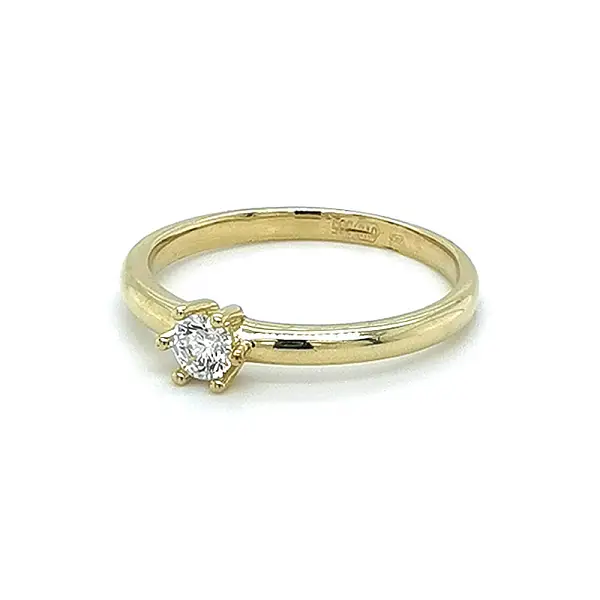 Gold Verlobungsring mit Zirkon