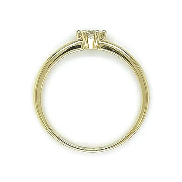 Gold Verlobungsring mit Zirkon