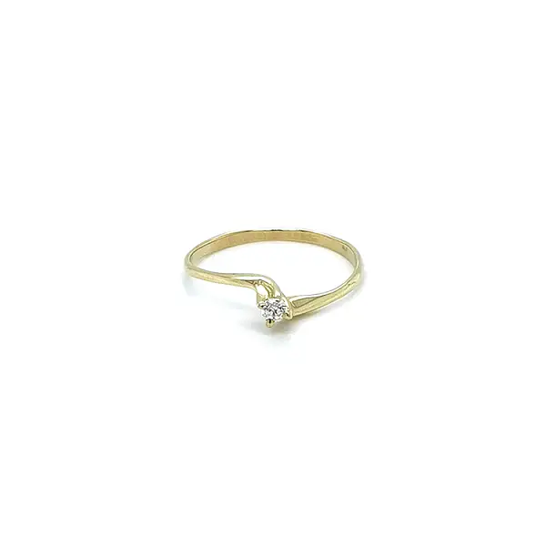 Gold Verlobungsring mit Zirkon