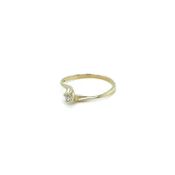 Gold Verlobungsring mit Zirkon