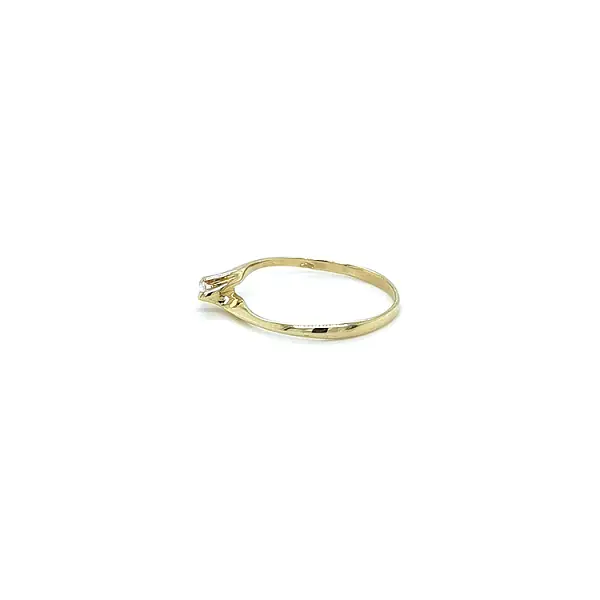 Gold Verlobungsring mit Zirkon