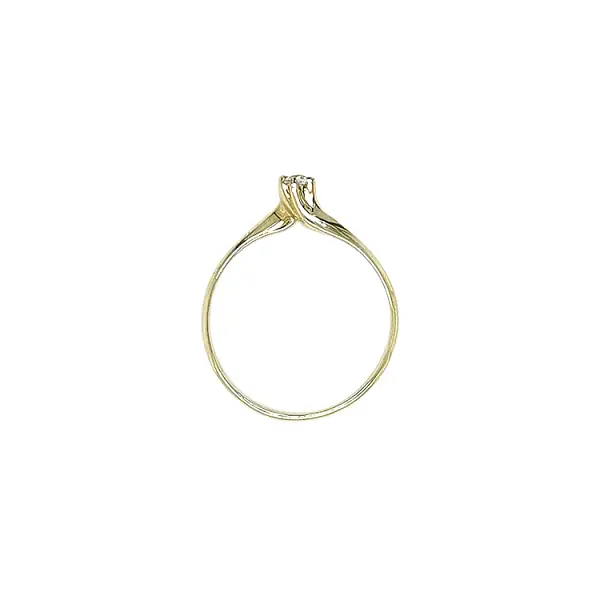 Gold Verlobungsring mit Zirkon