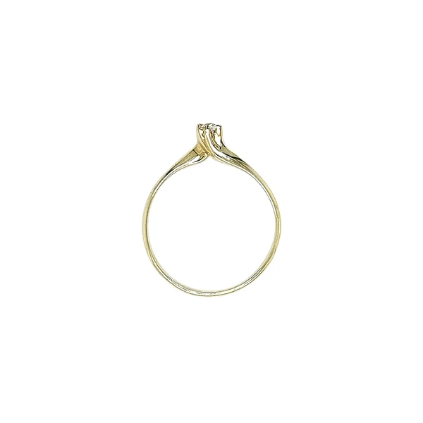 Gold Verlobungsring mit Zirkon
