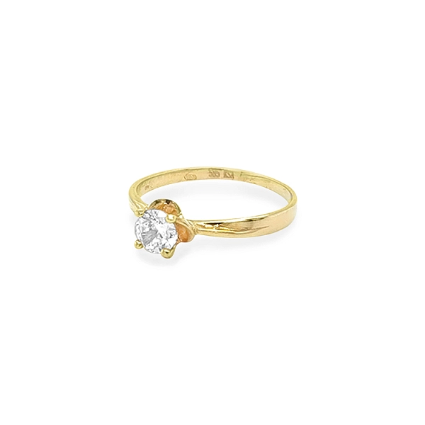 Gold Verlobungsring mit Zirkon