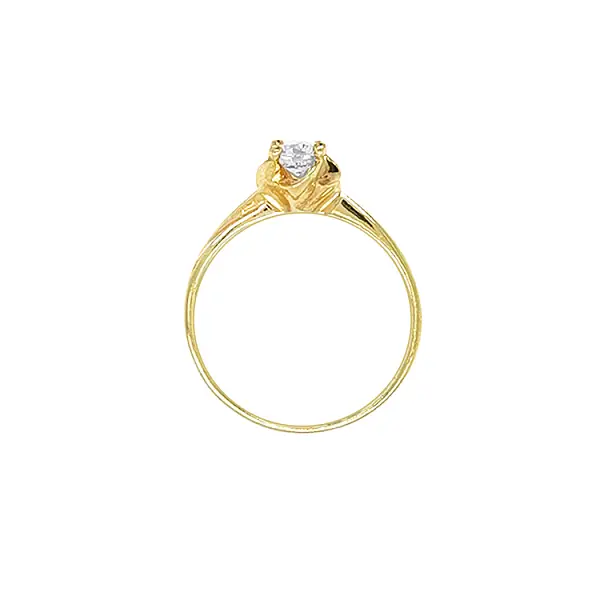Gold Verlobungsring mit Zirkon