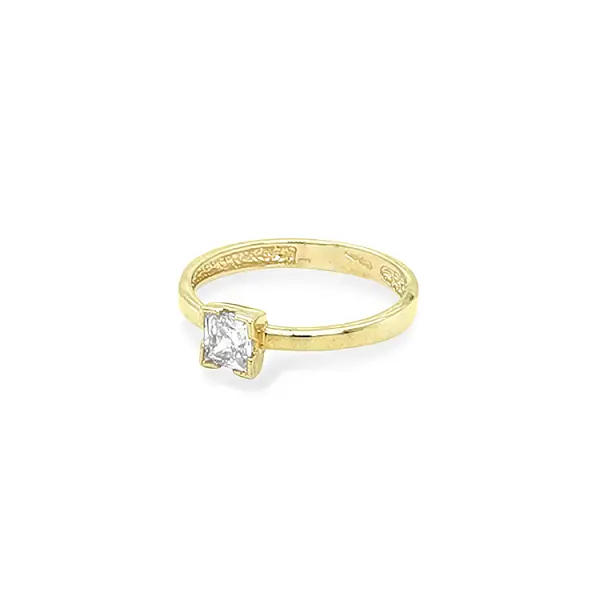 Gold Verlobungsring mit Zirkon