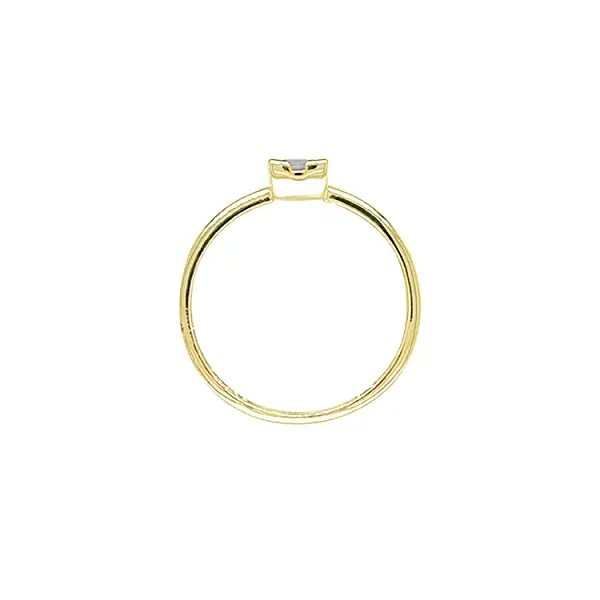 Gold Verlobungsring mit Zirkon