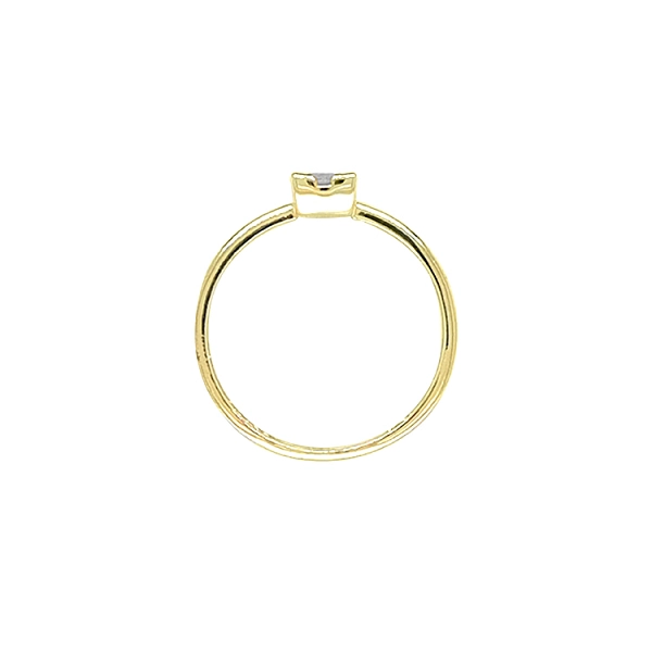 Gold Verlobungsring mit Zirkon