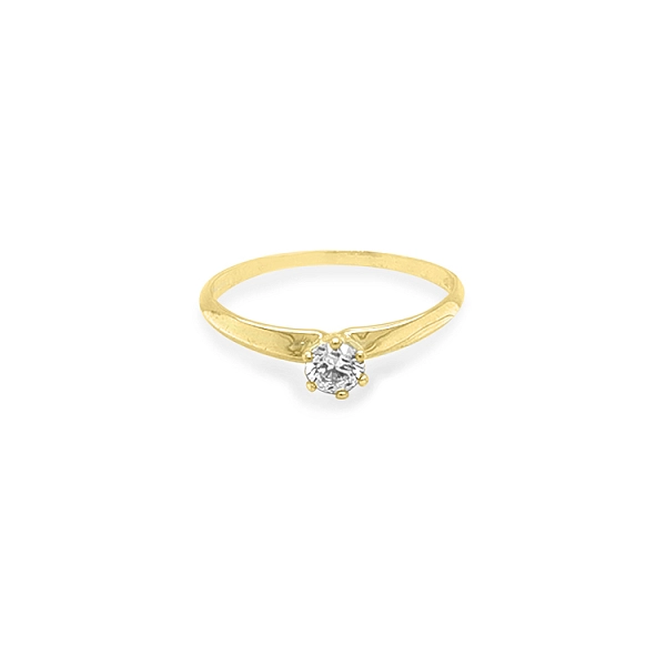 Gold Verlobungsring mit Zirkon