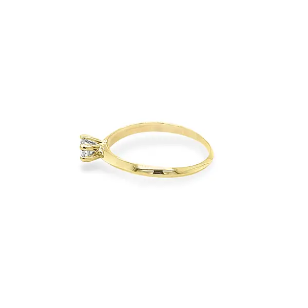 Gold Verlobungsring mit Zirkon