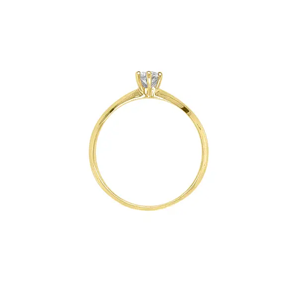 Gold Verlobungsring mit Zirkon
