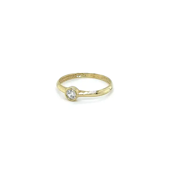 Gold Verlobungsring mit Zirkon