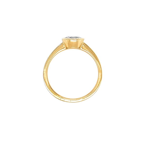 Gold Verlobungsring mit Zirkon