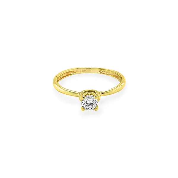 Gold Verlobungsring mit Zirkon