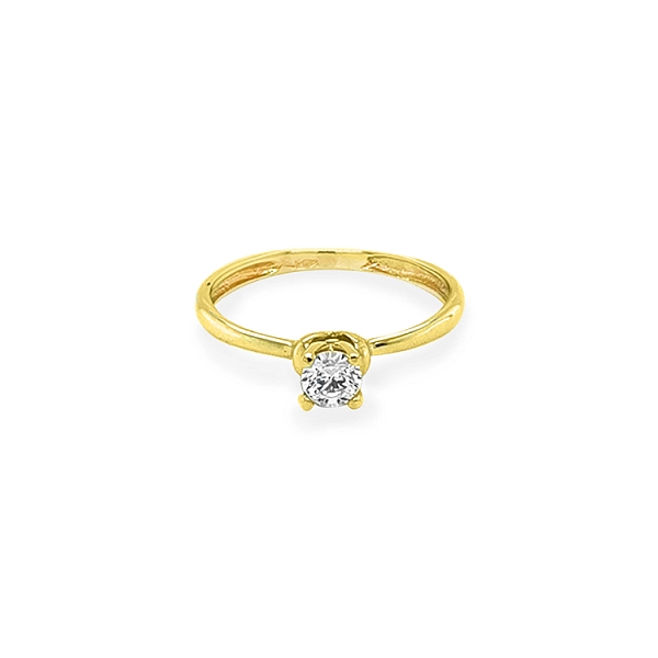 Gold Verlobungsring mit Zirkon