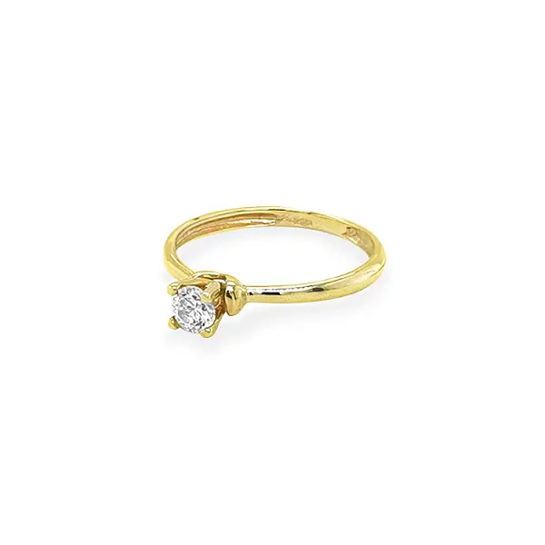 Gold Verlobungsring mit Zirkon