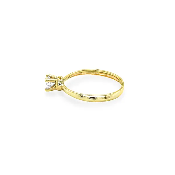 Gold Verlobungsring mit Zirkon