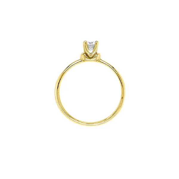 Gold Verlobungsring mit Zirkon