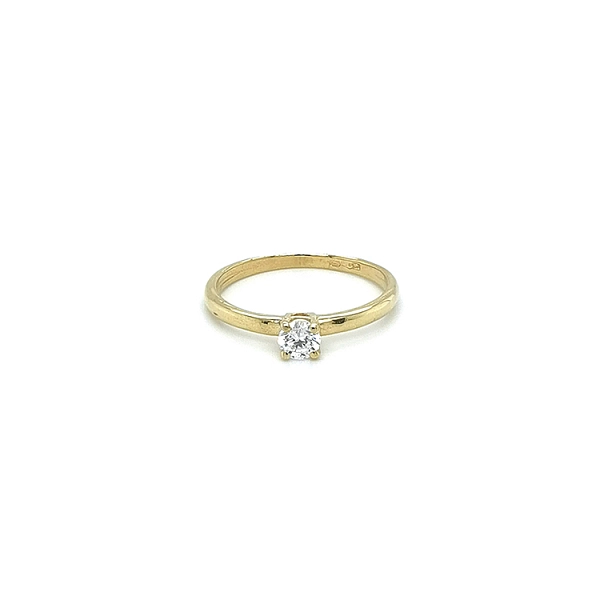 Gold Verlobungsring mit Zirkon