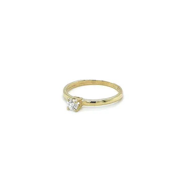 Gold Verlobungsring mit Zirkon
