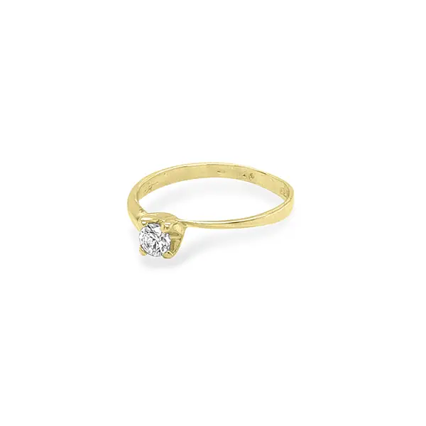 Gold Verlobungsring mit Zirkonen