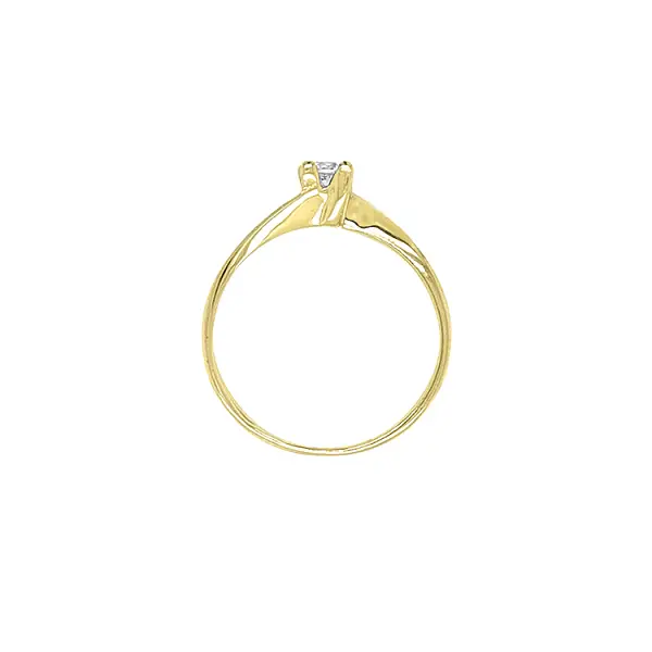 Gold Verlobungsring mit Zirkonen