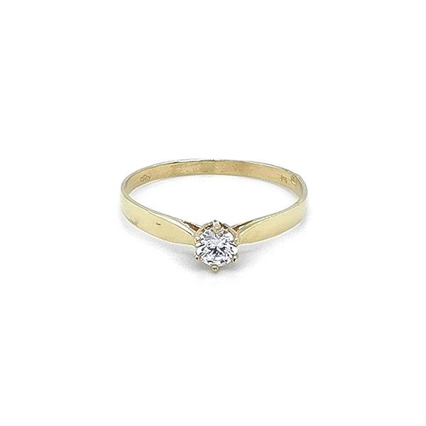 Gold Verlobungsring mit Zirkon